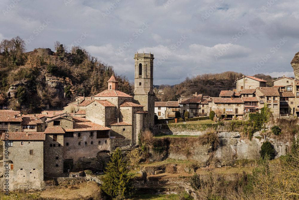 Spanish medieval village landscape