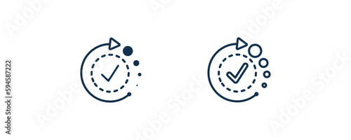 availability icon. Outline and filled availability icon from artificial intellegence collection. Line and glyph vector isolated on white background. Editable availability symbol.