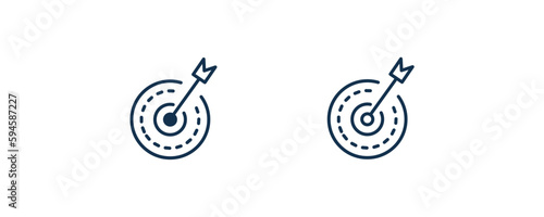 goals icon. Outline and filled goals icon from artificial intellegence collection. Line and glyph vector isolated on white background. Editable goals symbol.