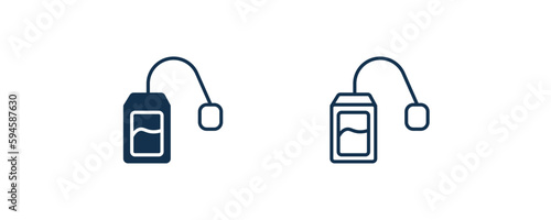 infusion bag icon. Outline and filled infusion bag icon from restaurant collection. Line and glyph vector isolated on white background. Editable infusion bag symbol.