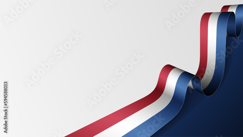 Netherlands ribbon flag background.