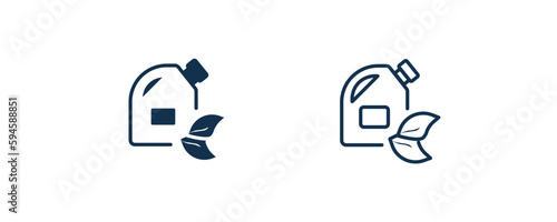 biodiesel icon. Outline and filled biodiesel, oil icon from ecology collection. Line and glyph vector isolated on white background. Editable biodiesel symbol.