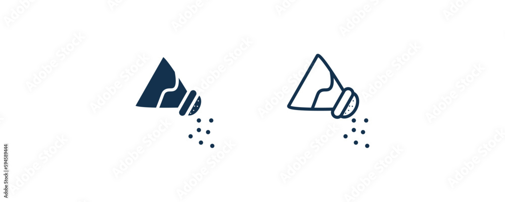 salt icon. Outline and filled salt icon from health and medical collection. Line and glyph vector isolated on white background. Editable salt symbol. salt icon. Outline and filled salt icon from health and medical collection. Line and glyph vector isolated on white background. Editable salt symbol.