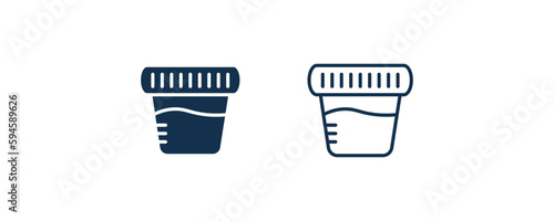 urine icon. Outline and filled urine icon from health and medical collection. Line and glyph vector isolated on white background. Editable urine symbol.