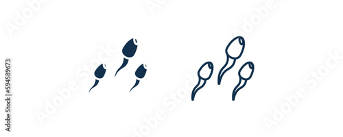 sperm icon. Outline and filled sperm icon from health and medical collection. Line and glyph vector isolated on white background. Editable sperm symbol. © Abstract