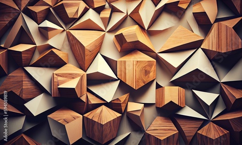 Fototapeta Naklejka Na Ścianę i Meble -  wood abstract geometric background
