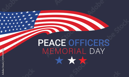 Peace Officers Memorial Day. Template for background, banner, card, poster. vector illustration.