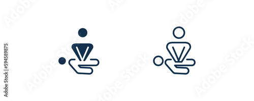 cpr icon. Outline and filled cpr icon from humans and behavior collection. Line and glyph vector isolated on white background. Editable cpr symbol. photo