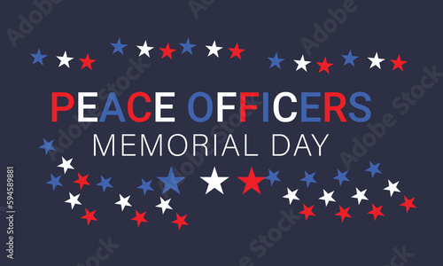 Peace Officers Memorial Day. Template for background, banner, card, poster. vector illustration.