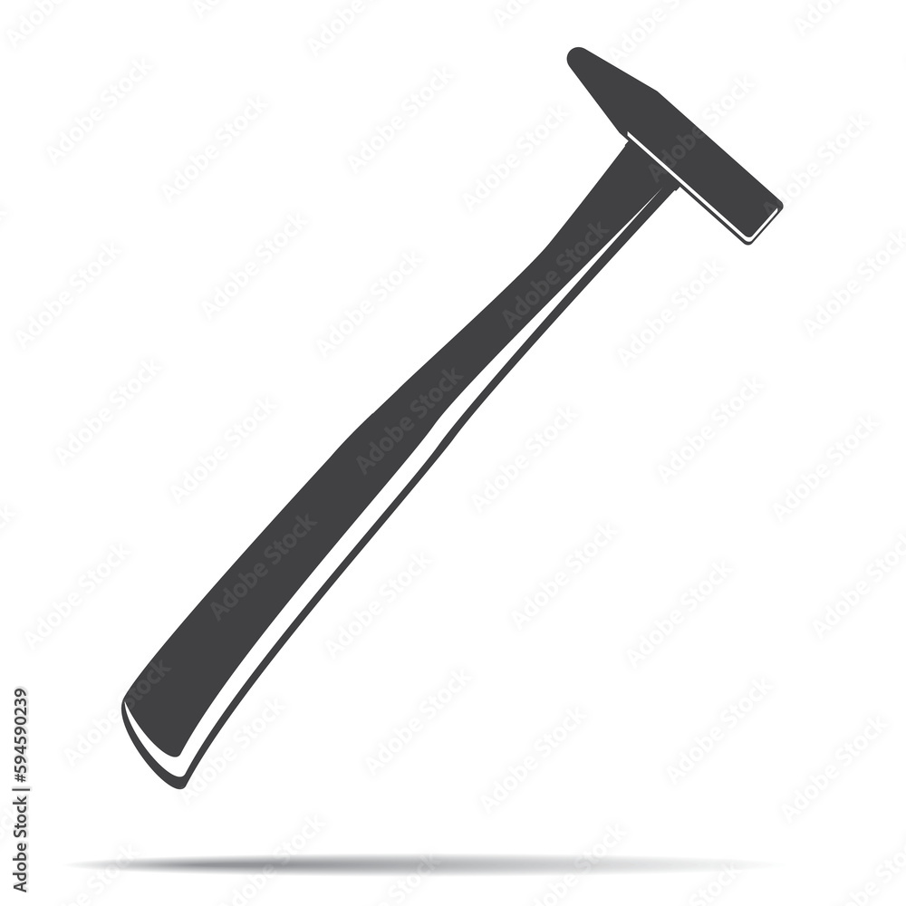 Hammer icon isolated on white background. One of Construction Materials Hammer icon isolated on white background. One of Construction Materials