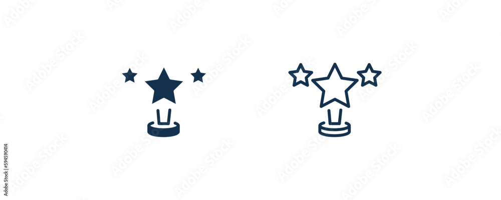 trophy with a star icon. Outline and filled trophy with a star icon from cinema and theater collection. Line and glyph vector isolated on white background. Editable trophy with a star symbol. trophy with a star icon. Outline and filled trophy with a star icon from cinema and theater collection. Line and glyph vector isolated on white background. Editable trophy with a star symbol.