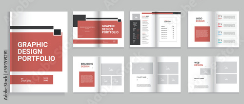 Graphic design portfolio template or product graphic design portfolio