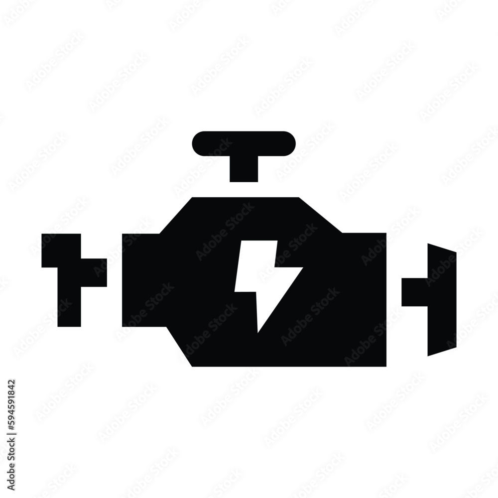 Obraz premium car engine solid icon illustration vector graphic