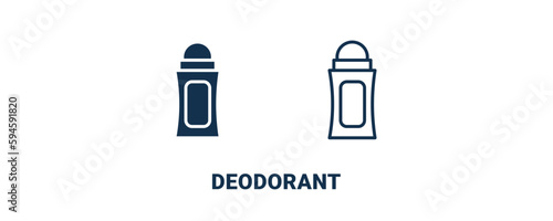 deodorant icon. Outline and filled deodorant icon from beauty and elegance collection. Line and glyph vector isolated on white background. Editable deodorant symbol.