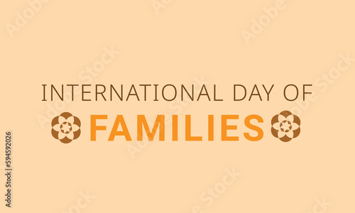 International Day of Families. Template for background, banner, card, poster. vector illustration.