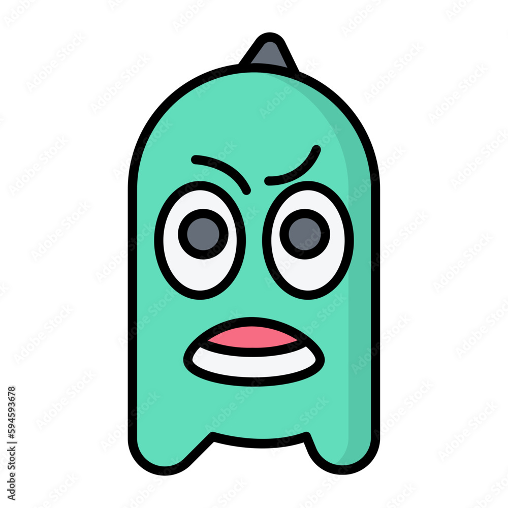 Spooky Monster Line Color Halloween Icon