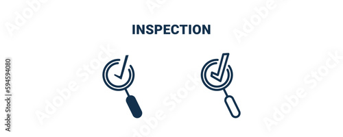 inspection icon. Outline and filled inspection icon from delivery and logistics collection. Line and glyph vector isolated on white background. Editable inspection symbol.