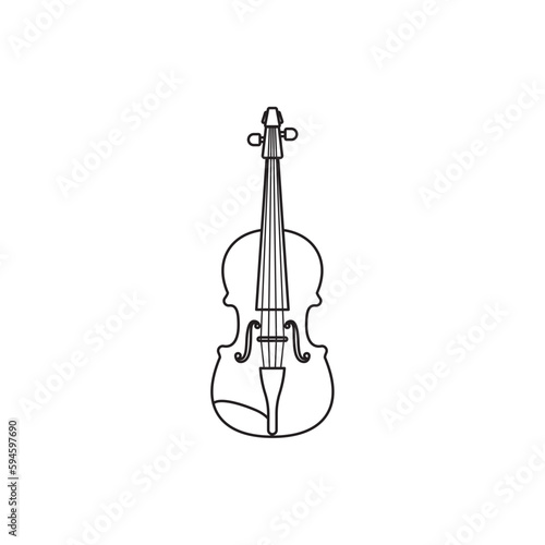 Isolated violin musical instrument icon Flat design Vector