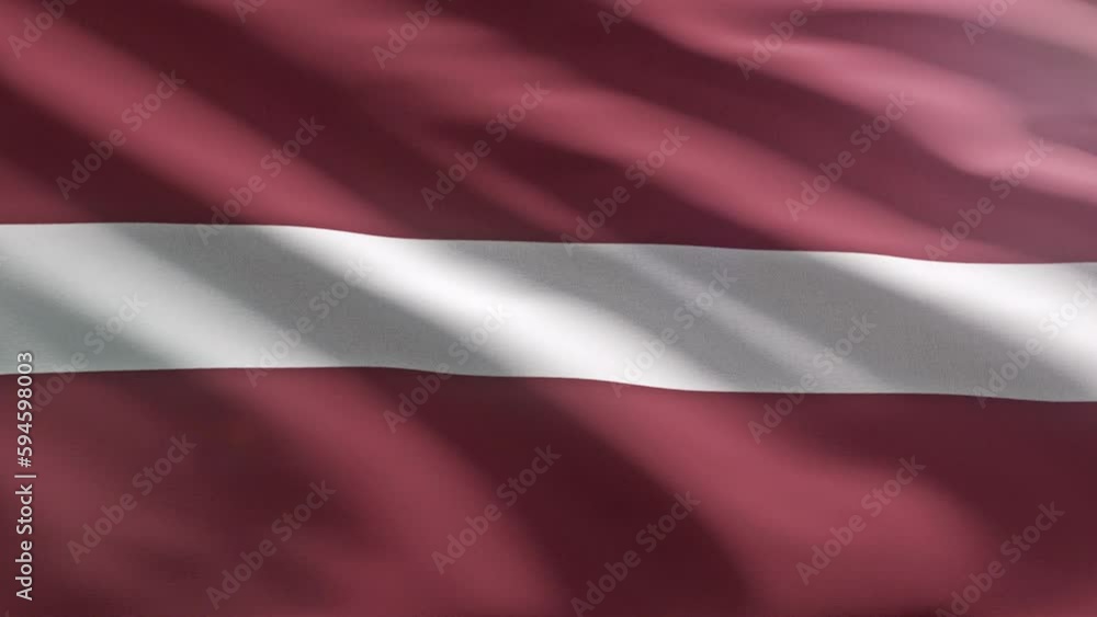 Waving the Latvia national flag with white stripe in the red background. National flag representing Latvia Baltic people. National flag of the Northern European Republic of Latvia. Waving the Latvia national flag with white stripe in the red background. National flag representing Latvia Baltic people. National flag of the Northern European Republic of Latvia.