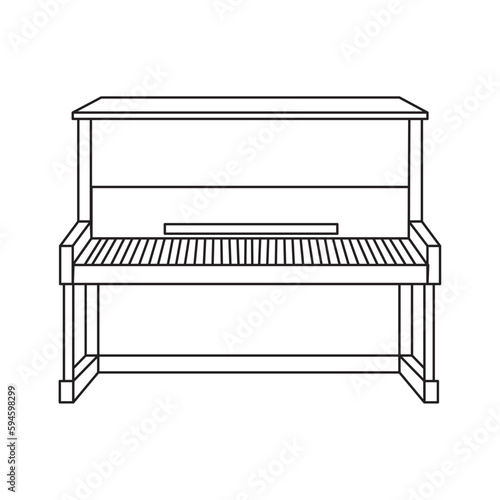Isolated piano musical instrument icon Flat design Vector