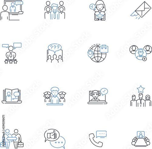 Admirers line icons collection. Crushes, Fans, Devotees, Follower, Supporters, Groupies, Adorers vector and linear illustration. Enthusiasts,Infatuation,Love outline signs set