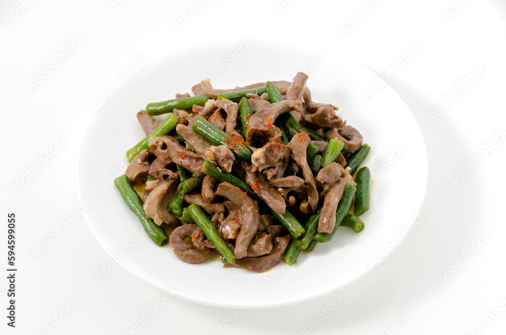 豚ハツとサヤインゲンの炒め物 豚ハツとサヤインゲンの炒め物