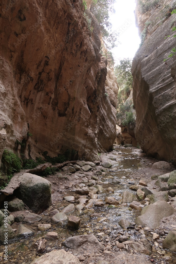 Rocky gorge on the island of Cyprus
