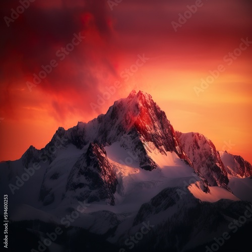 Mountain at sunset