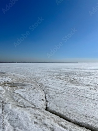Frozen sea surface, ice. arctic landscape