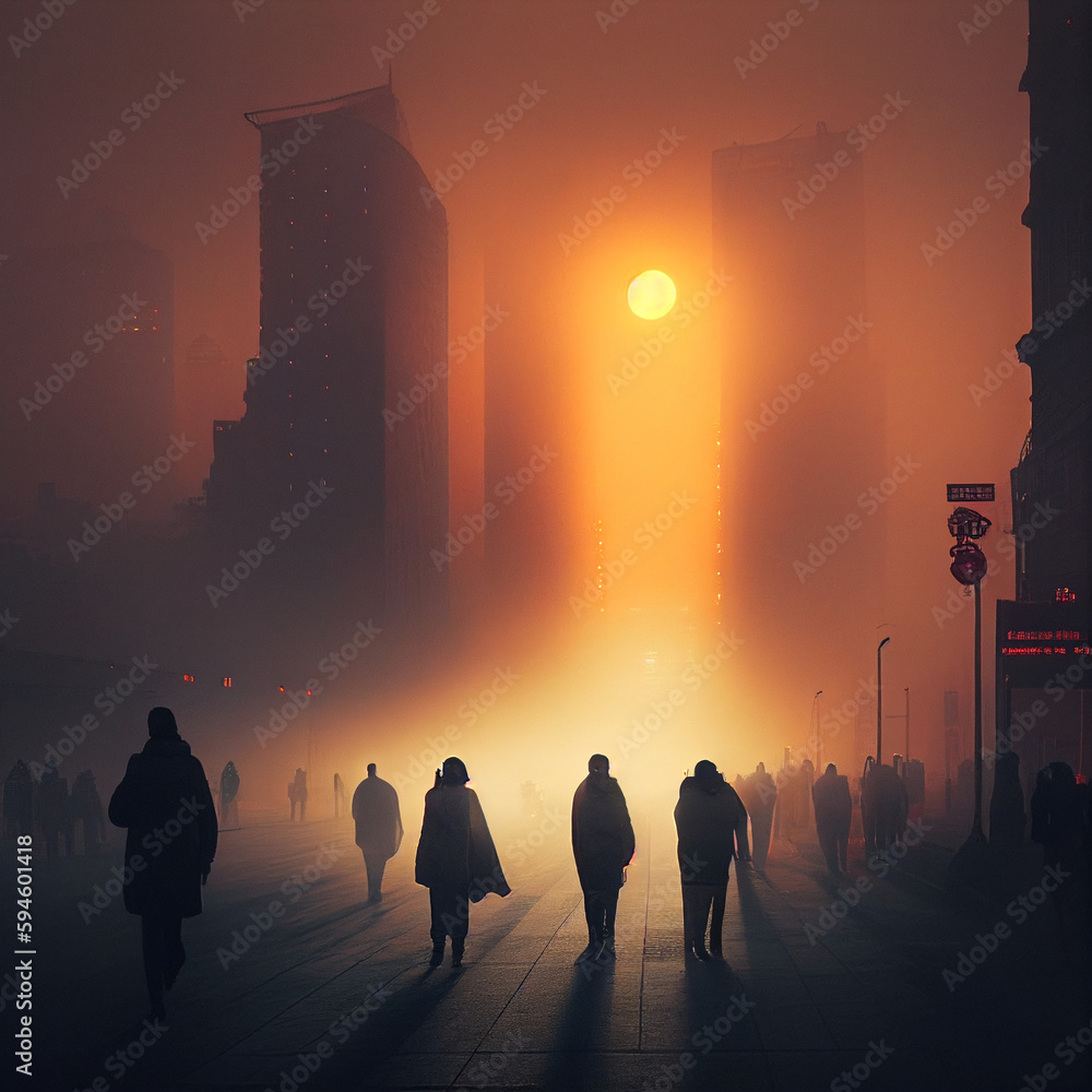 Fototapeta premium City in Fog 