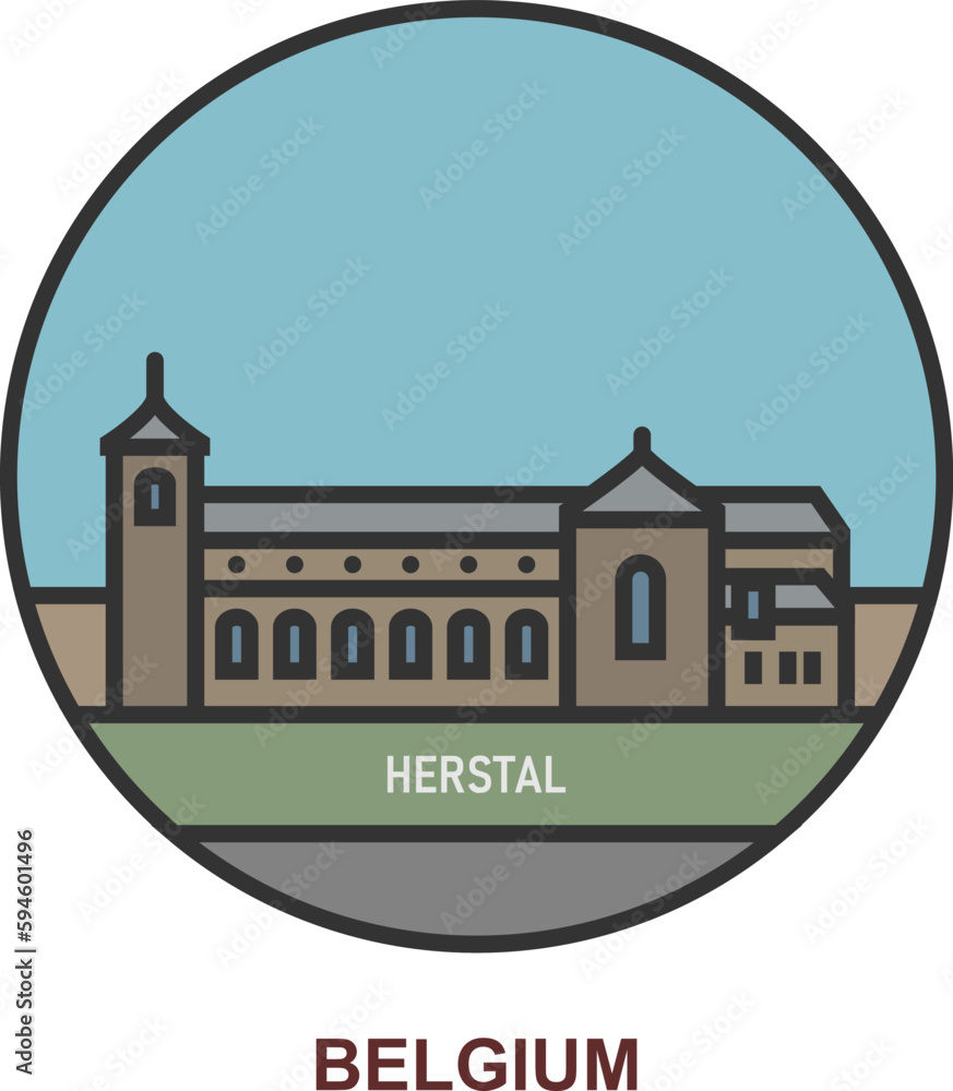 Herstal. Cities and towns in Belgium