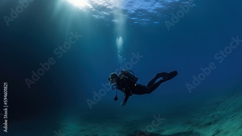 Wallpaper Mural Diver Generative AI
 Torontodigital.ca