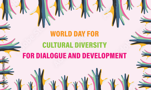World Day for Cultural Diversity for Dialogue and Development. Template for background, banner, card, poster. vector illustration.