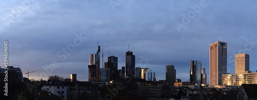 Hochhäuser in Frankfurt, morgens