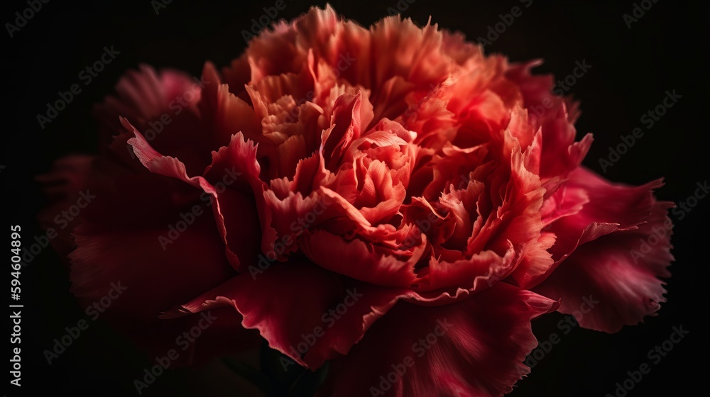 Obraz premium romantic essence of a carnation close-up. AI generated
