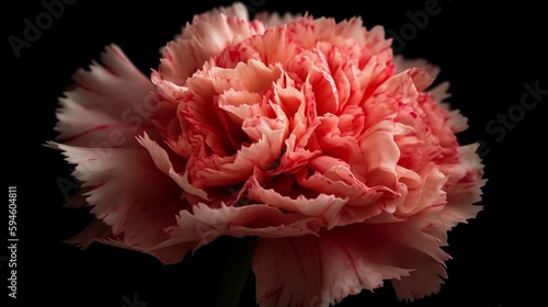 romantic essence of a carnation close-up. AI generated