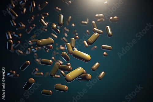 close up pills ,ai generative