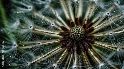 Intricate patterns of a dandelion. AI generated illustration © ArtStage
