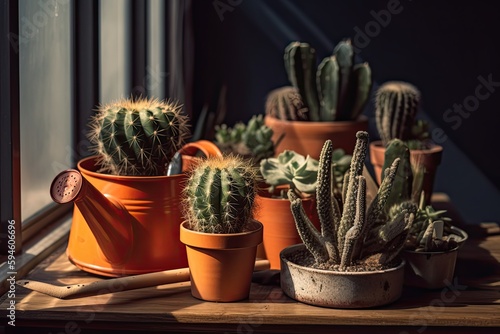cactus in a pot, ai generative