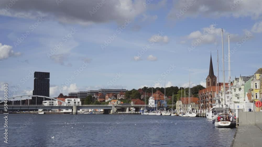 Port city of Sønderborg with a view at Port city of Sønderborg with a view at