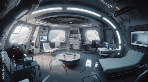 Galactic Sci-Fi Living Room 4. Generative AI © NormanBalberan