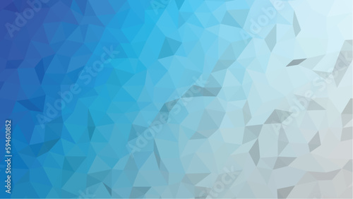 Abstract geometric mosaic background, crystal diamond wallpaper, low poly, ice blue faceted texture and seamless pattern, vector 