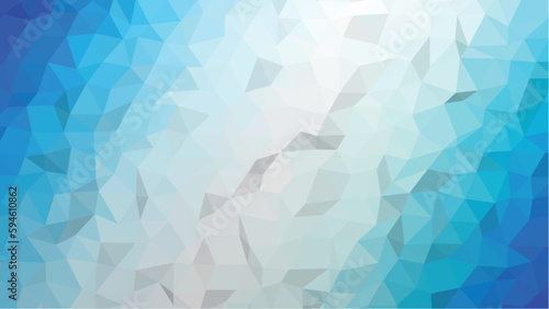 Abstract geometric mosaic background, crystal diamond wallpaper, low poly, icey blue faceted texture and seamless pattern, vector	