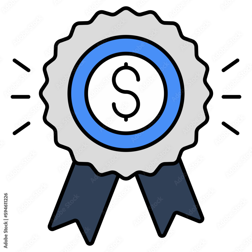 Perfect design icon of dollar badge Perfect design icon of dollar badge