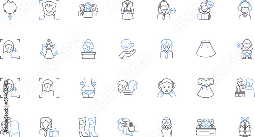 Teenager line icons collection. Rebellion, Hormonal, Identity, Growth, Social, Independence, Exploration vector and linear illustration. Curiosity,Insecurity,Experimentation outline signs set