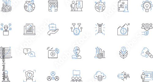 Advancement tools line icons collection. Progression, Advancement, Growth, Development, Improvement, Upgrade, Enhancement vector and linear illustration. Evolution,Innovation,Transformation outline