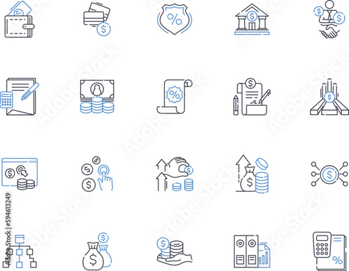 Estate planning line icons collection. Will, Trust, Inheritance, Executor, Estate, Probate, Guardian vector and linear illustration. Asset,Legacy,Heir outline signs set