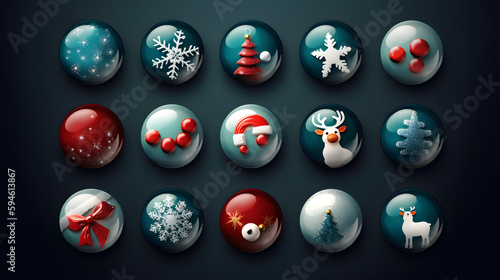 Christmas Emojis, made with generative AI