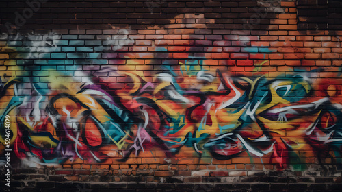 graffiti on a brick wall © VirtualCreatures