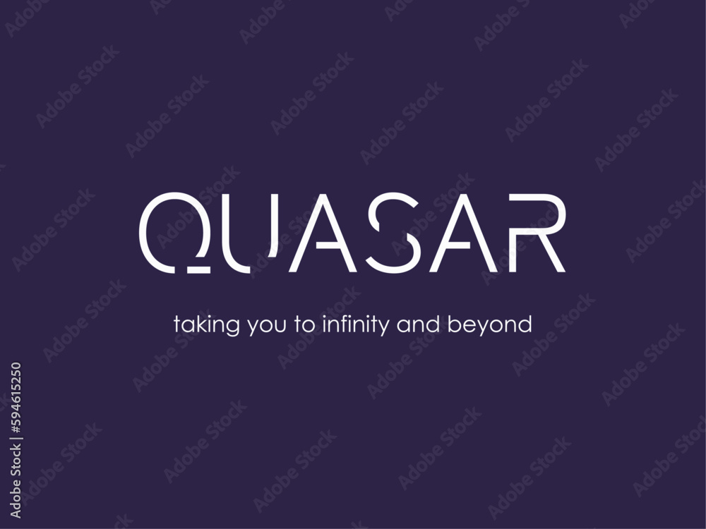 Quasar logo for rocket ship company related to space 